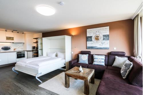 Sylt Ferienwohnung Haus Hanseat - Appartement Kröger - Wohn-& Schlafbereich